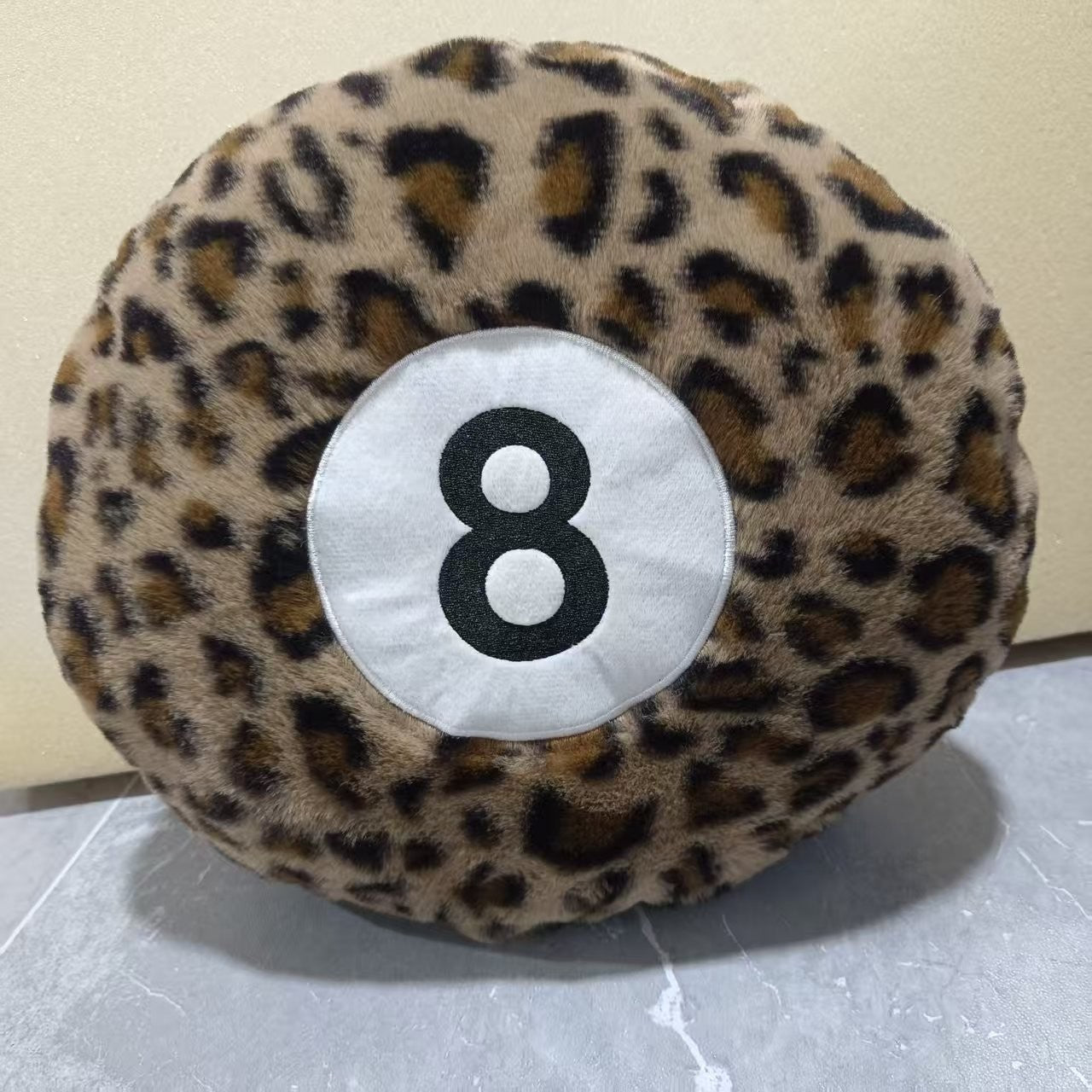 Billiards Stuffed Animal Plush Toy Made With Soft PP Cotton In Dyed Black Color