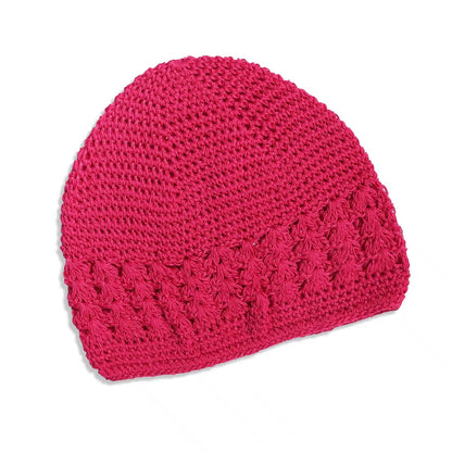 Adults' Wool Cap With Grain Pattern In Coffer Color, Made From Wool Yarn, Suitable As Ethnic Or Religious Headscarf