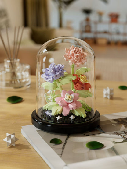 Valentine's Day Multicolor Flowers Building Toys For Kids Ages 7-16, Plastic Construction Set For Children Unisex