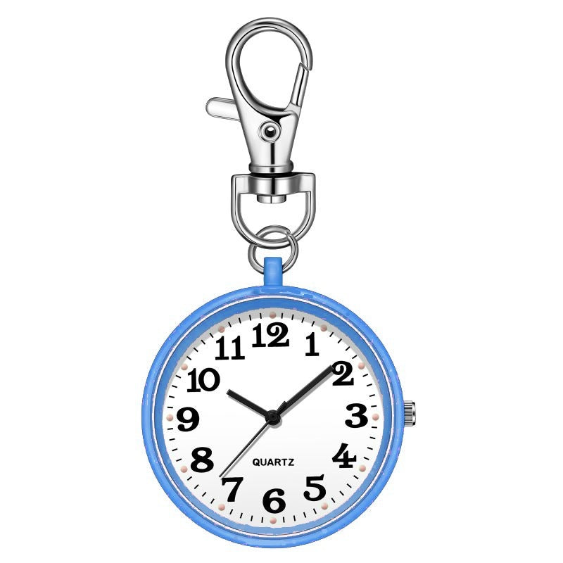 Unisex Round Dial Quartz Movement Strap Pocket Watch With Plexiglass Mirror And Plastic Case Featuring Pointer And Number Display