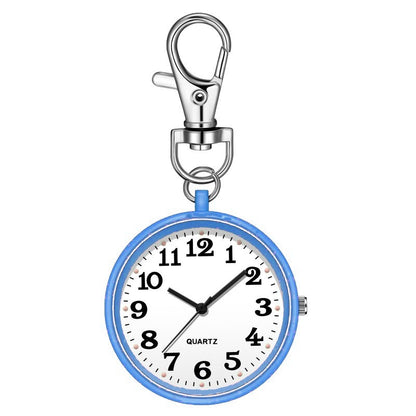 Unisex Round Dial Quartz Movement Strap Pocket Watch With Plexiglass Mirror And Plastic Case Featuring Pointer And Number Display