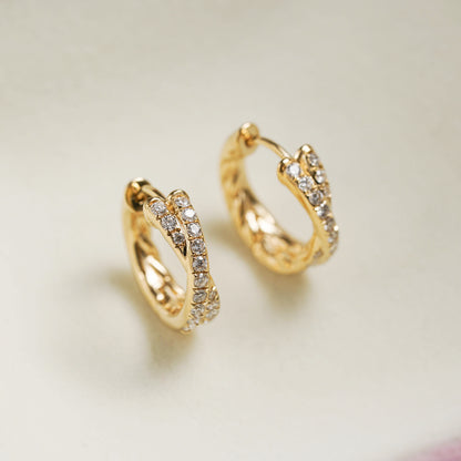 Simple Style Twist Earrings For Women In 18K Real Gold Plated Featuring 925 Sterling Silver Posts