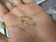 Gold /mini Horseshoe Diamond Ring (adjustable)