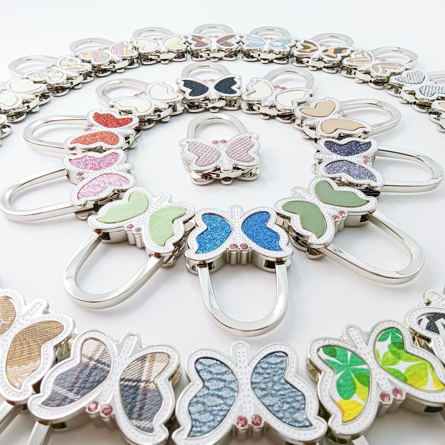 Polished Blue Butterfly Bag Pendant In Alloy, Featuring Commute Style For Christmas
