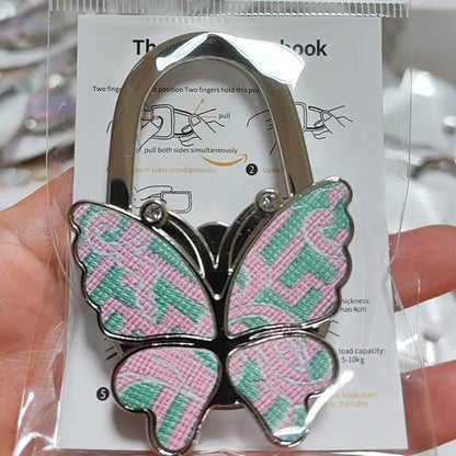Electroplated Dyed Black Alloy Flowers Bag Pendant With Rhinestones For Christmas