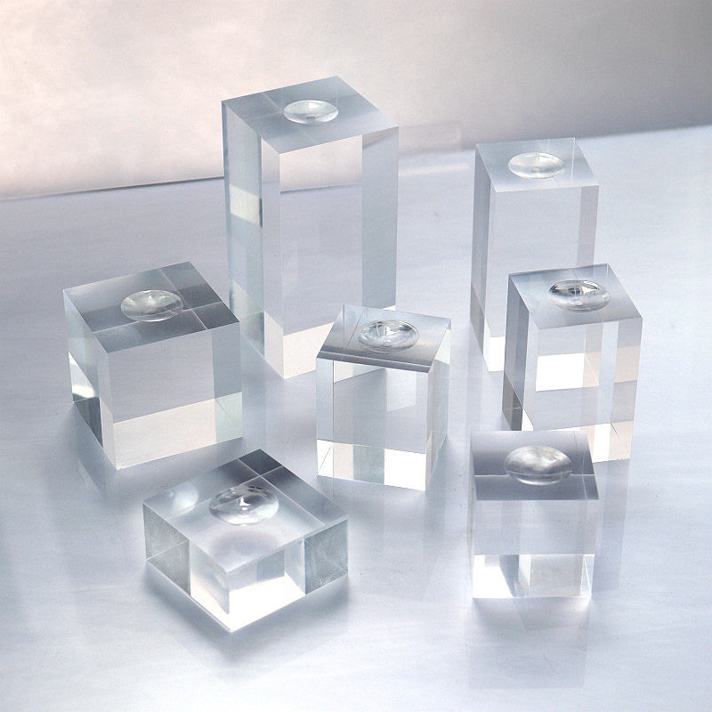 3 Pieces Set Artistic Acrylic Jewelry Rack With Spray Paint Finish For Elegant Display