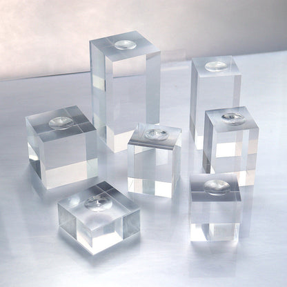 3 Pieces Set Artistic Acrylic Jewelry Rack With Spray Paint Finish For Elegant Display