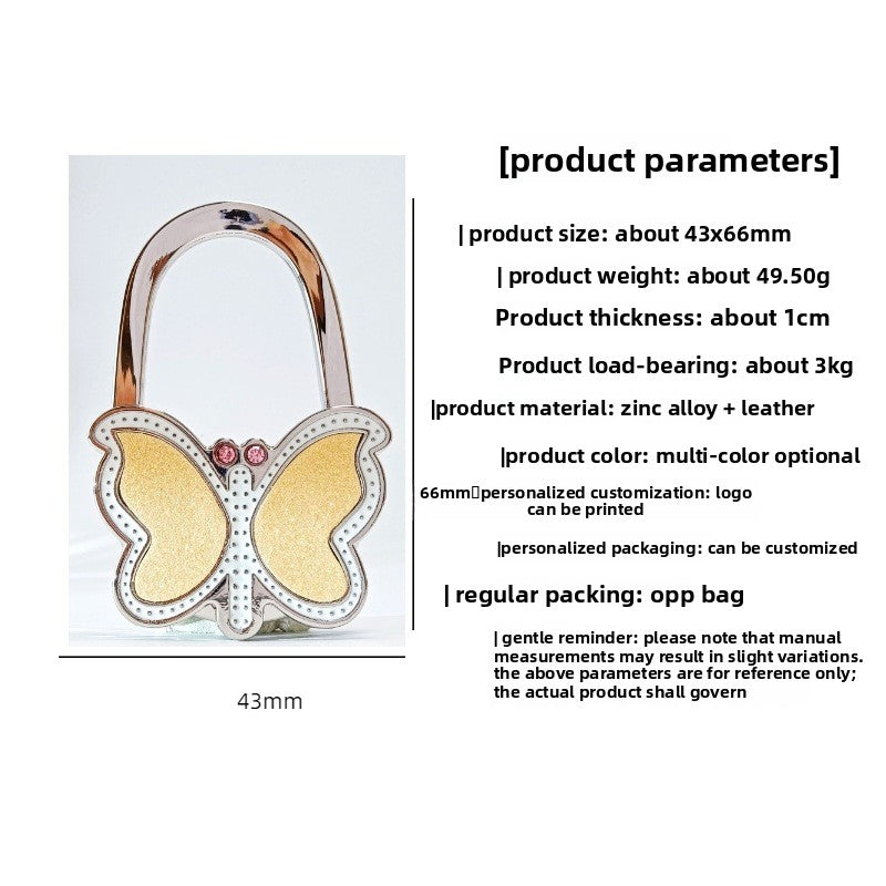 Polished Blue Butterfly Bag Pendant In Alloy, Featuring Commute Style For Christmas
