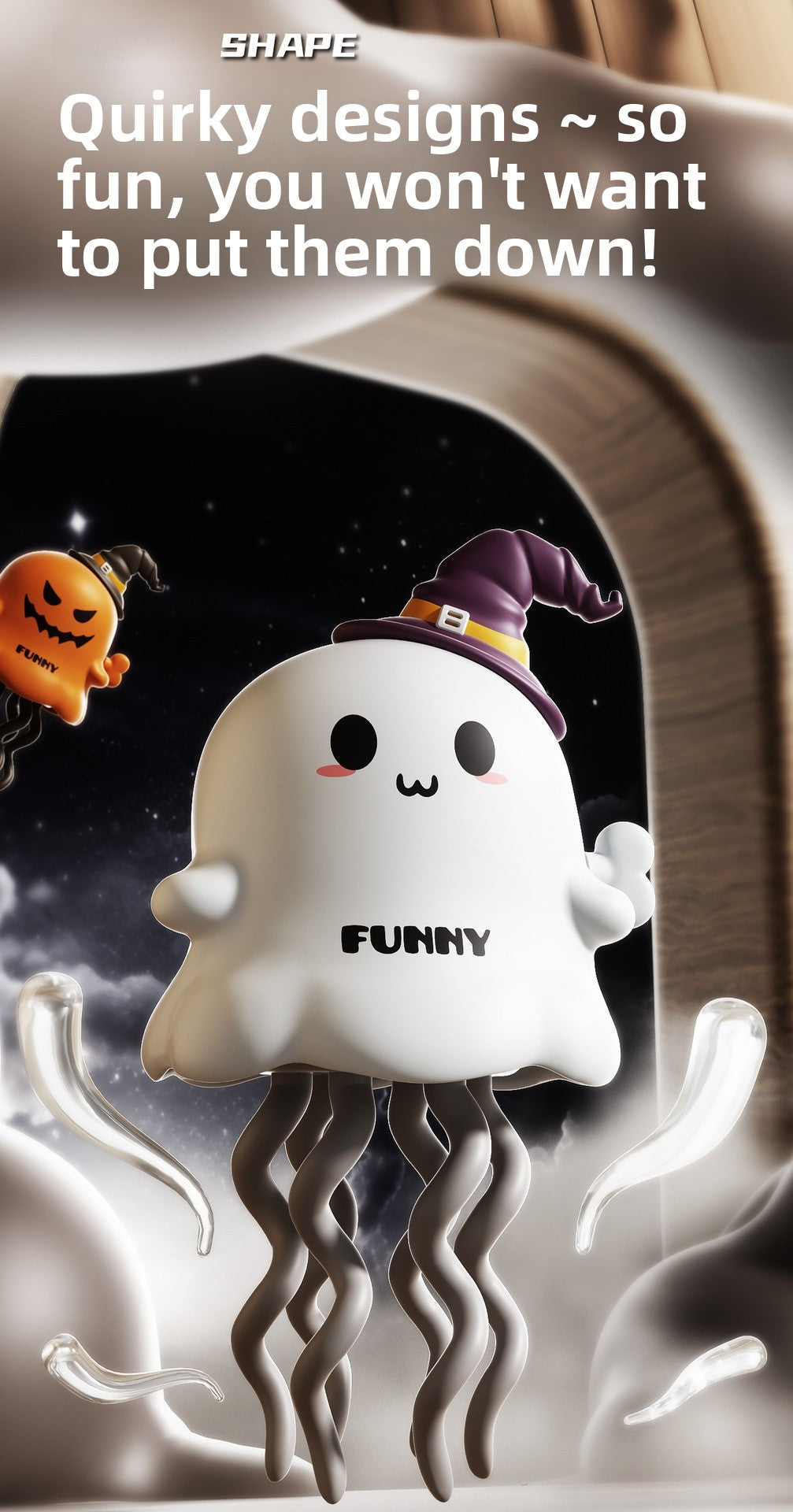 Halloween Pumpkin Clockwork Toy For Children Unisex, Made Of Durable Orange Plastic