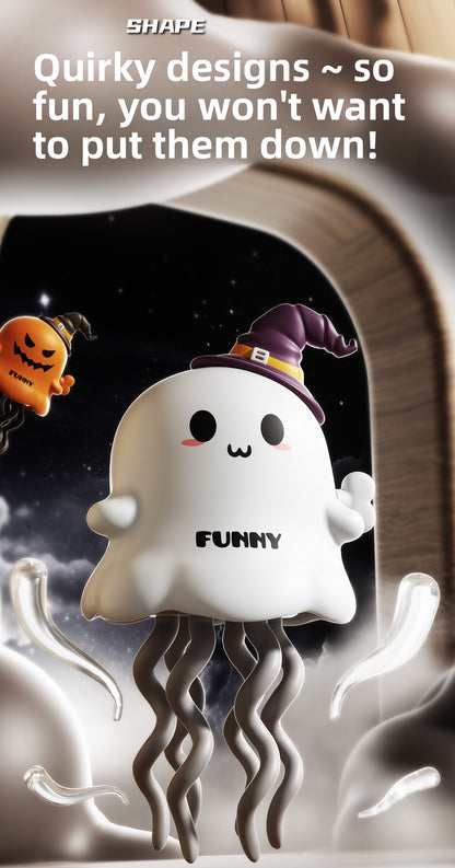 Halloween Pumpkin Clockwork Toy For Children Unisex, Made Of Durable Orange Plastic