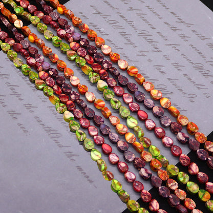 Natural Emperor Stone Rhombus Beads With 6 Mm Diameter, Polished Finish For Jewelry Making
