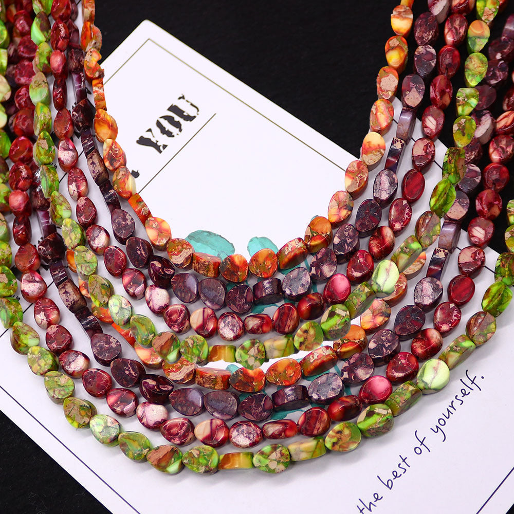Natural Emperor Stone Rhombus Beads With 6 Mm Diameter, Polished Finish For Jewelry Making