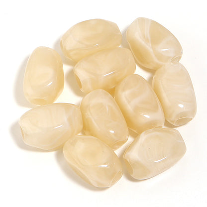 Irregular Two-tone Cloud Beads Large Hole Faux Stone Bracelet Phone Chain DIY Beading Material Kit Light Gray Coffee Color