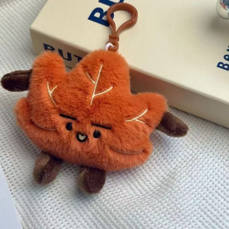 Maple Leaf Plush Doll Keychain, Soft And Cuddly Plush Toy Keychain