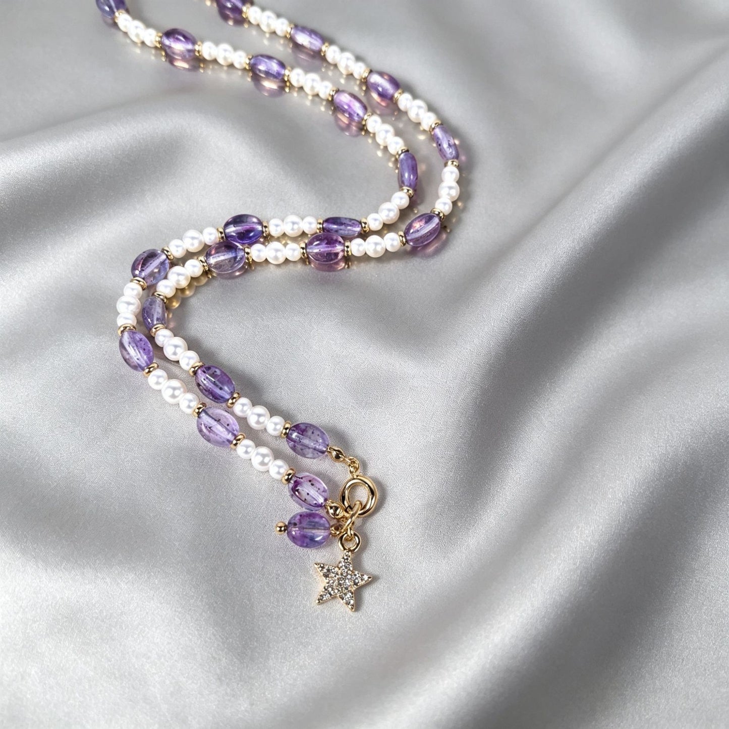 Pearl Beaded Chain Necklace For Women Featuring Acrylic Beading Craft