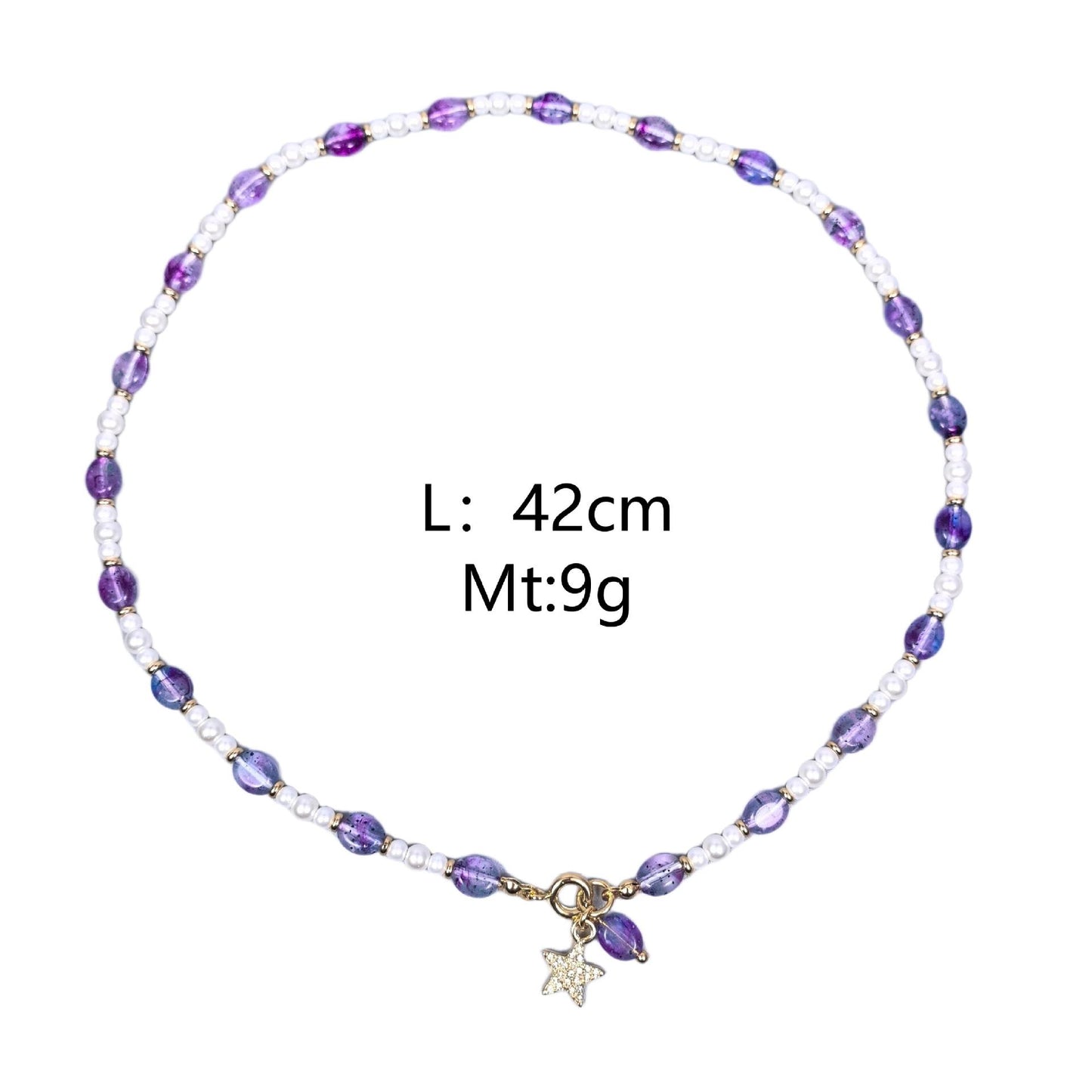 Pearl Beaded Chain Necklace For Women Featuring Acrylic Beading Craft
