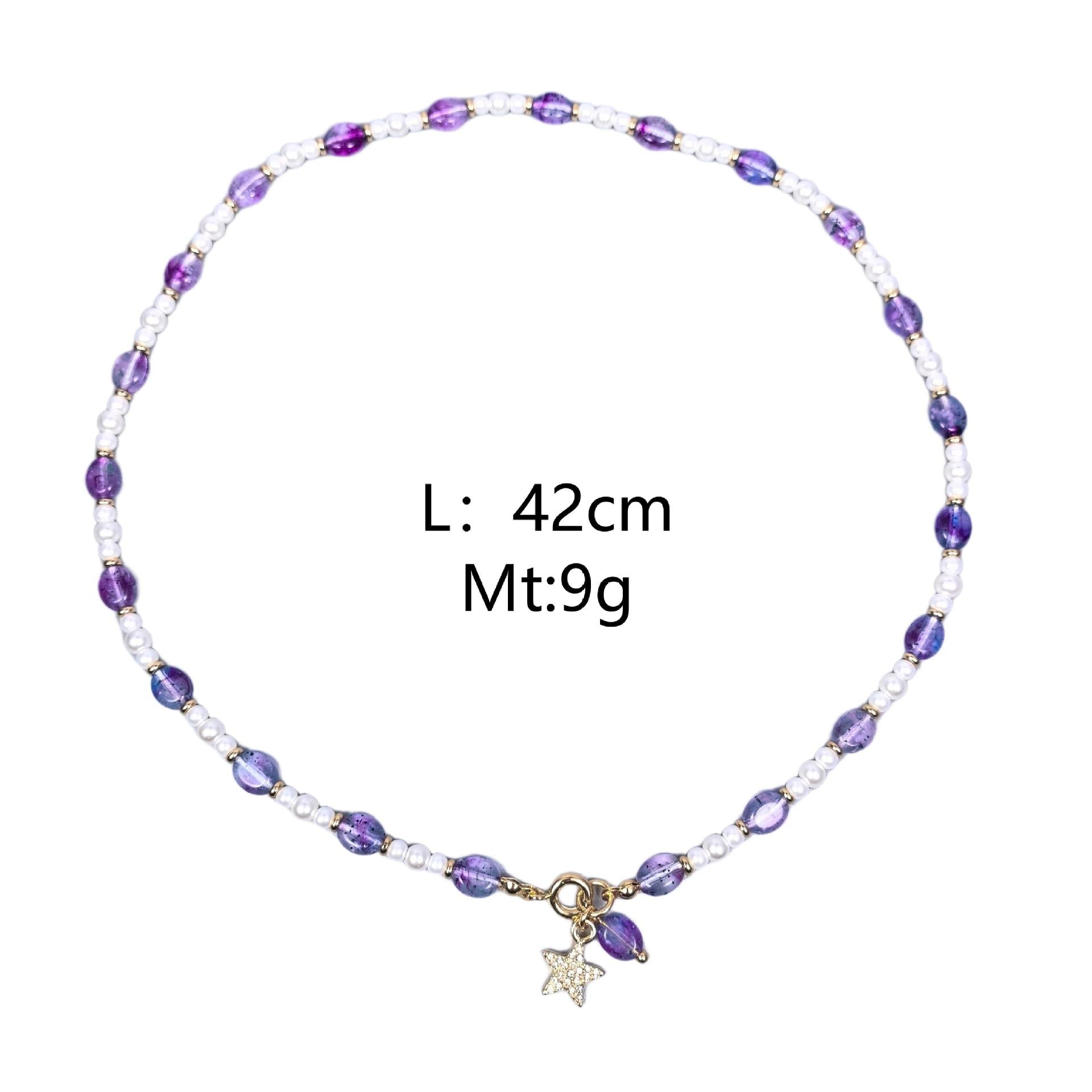 Pearl Beaded Chain Necklace For Women Featuring Acrylic Beading Craft