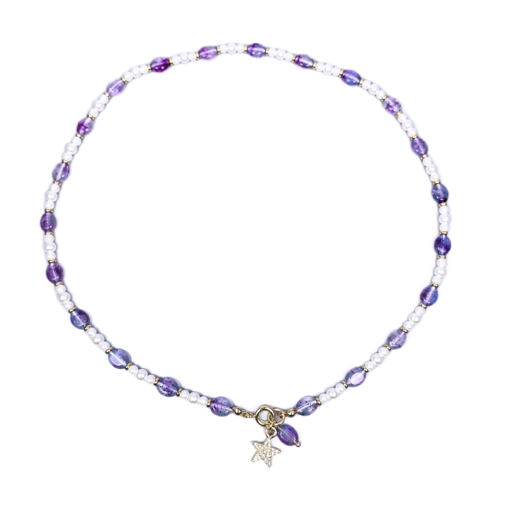 Pearl Beaded Chain Necklace For Women Featuring Acrylic Beading Craft