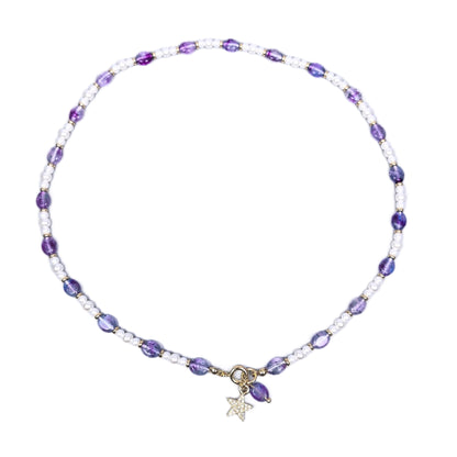 Pearl Beaded Chain Necklace For Women Featuring Acrylic Beading Craft