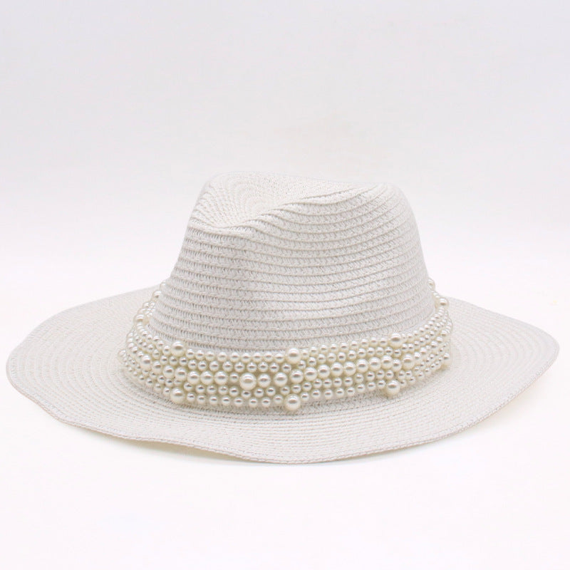 Unisex Bohemian Wide Brim Panama Hat With UV Protection, Straw Material Featuring Braid Craftsmanship