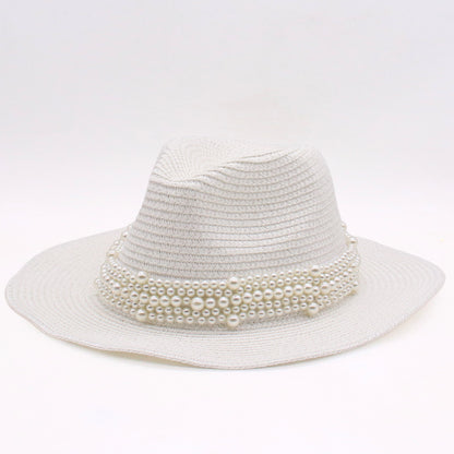 Unisex Bohemian Wide Brim Panama Hat With UV Protection, Straw Material Featuring Braid Craftsmanship