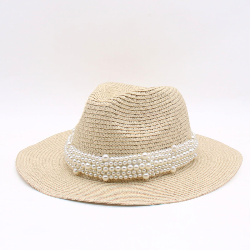Unisex Bohemian Wide Brim Panama Hat With UV Protection, Straw Material Featuring Braid Craftsmanship