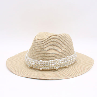 Unisex Bohemian Wide Brim Panama Hat With UV Protection, Straw Material Featuring Braid Craftsmanship