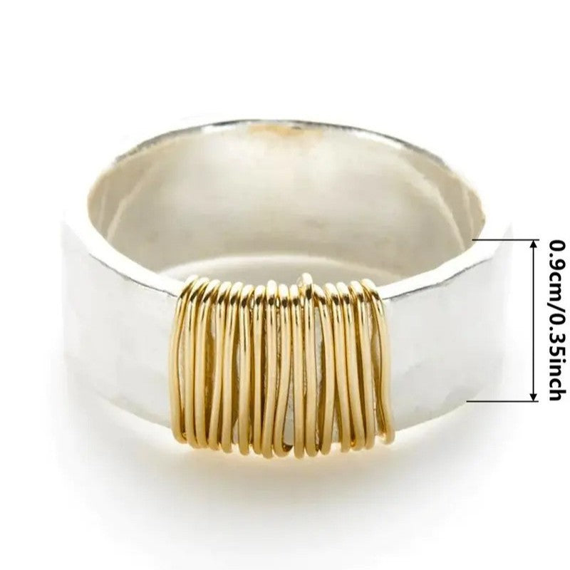 Waves Rings For Women In 304 Stainless Steel With Electroplated Finish Featuring Simple Style, Available In Silver