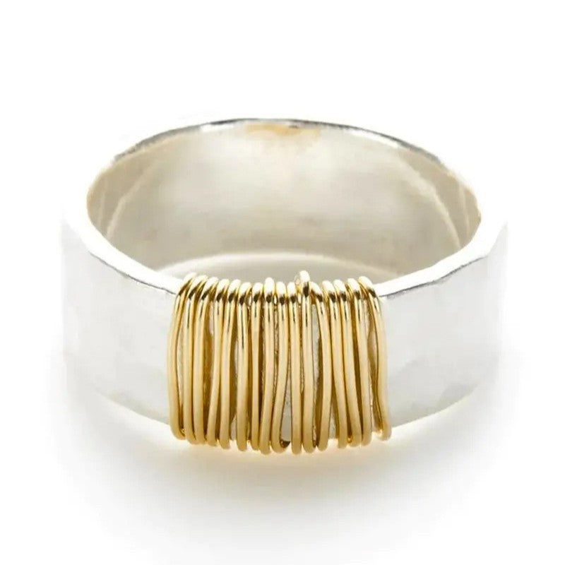 Waves Rings For Women In 304 Stainless Steel With Electroplated Finish Featuring Simple Style, Available In Silver