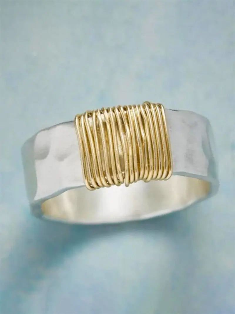 Waves Rings For Women In 304 Stainless Steel With Electroplated Finish Featuring Simple Style, Available In Silver