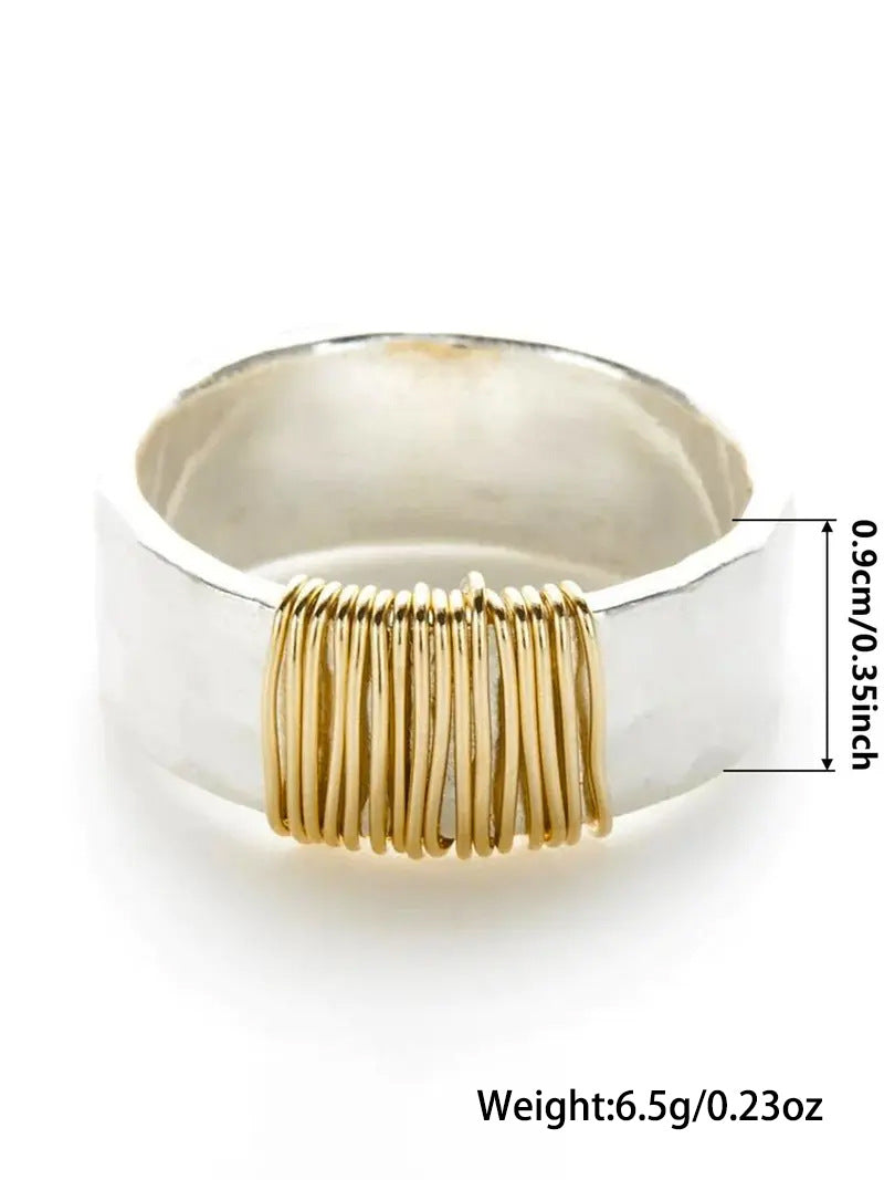 Waves Rings For Women In 304 Stainless Steel With Electroplated Finish Featuring Simple Style, Available In Silver
