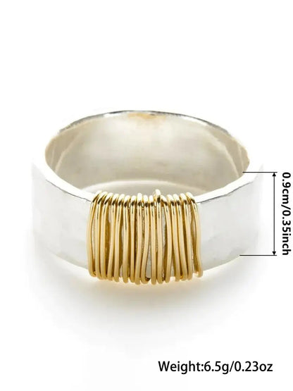 Waves Rings For Women In 304 Stainless Steel With Electroplated Finish Featuring Simple Style, Available In Silver