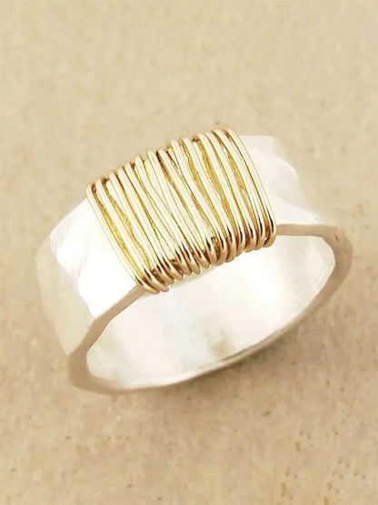 Waves Rings For Women In 304 Stainless Steel With Electroplated Finish Featuring Simple Style, Available In Silver