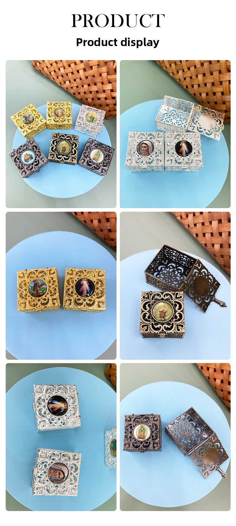 Geometric Zinc Jewelry Accessory In Retro Style With Electroplated Gold Plating Process