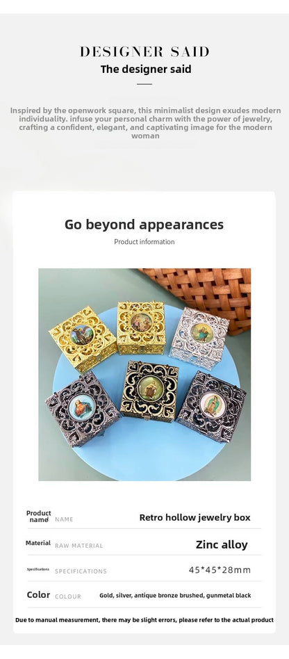 Geometric Zinc Jewelry Accessory In Retro Style With Electroplated Gold Plating Process