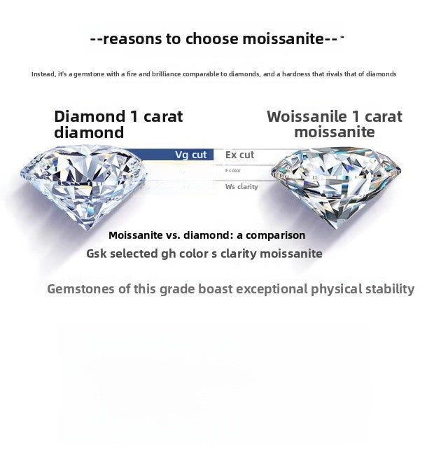 Simple Style 925 Sterling Silver Pendant With Moissanite Gem For Women, Perfect For Wedding In Spring And Summer