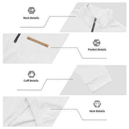Men's Casual Trousers Sweater Set With Elastic Waist, White Sweatshirt & Hoodie Co-ord Set In Polyester