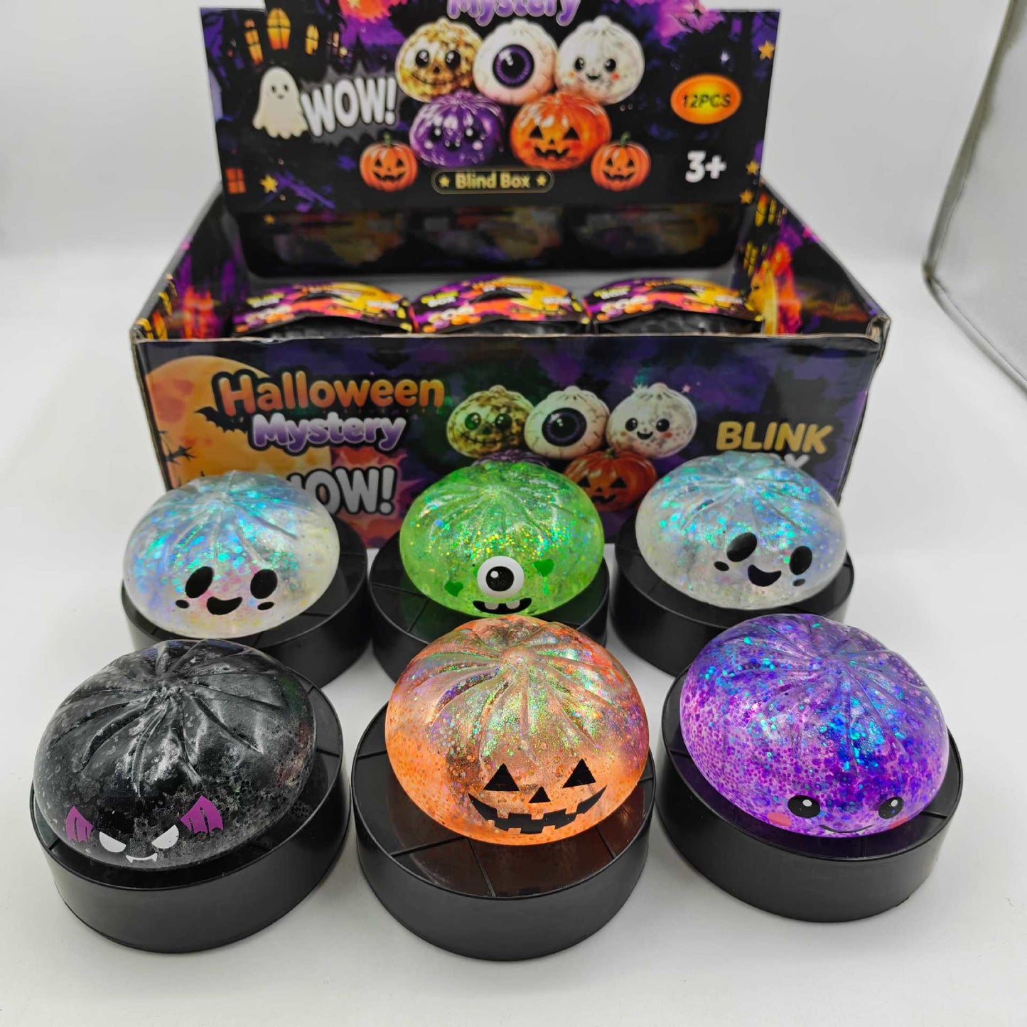 Halloween Pattern Squishy Toy Made Of Soft Glue, Perfect Stress Relief Toy For Halloween