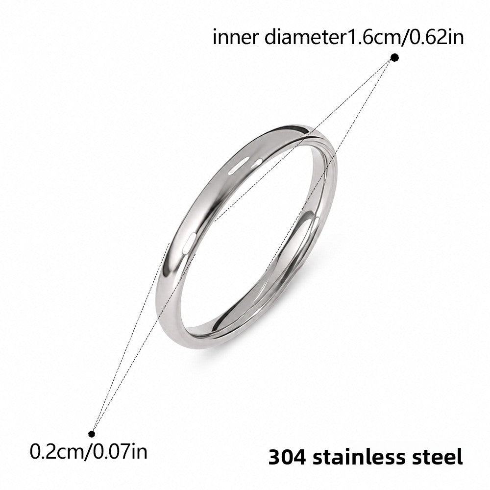 Simple Style Crown Band Ring In Durable Titanium Steel For Unisex Wear