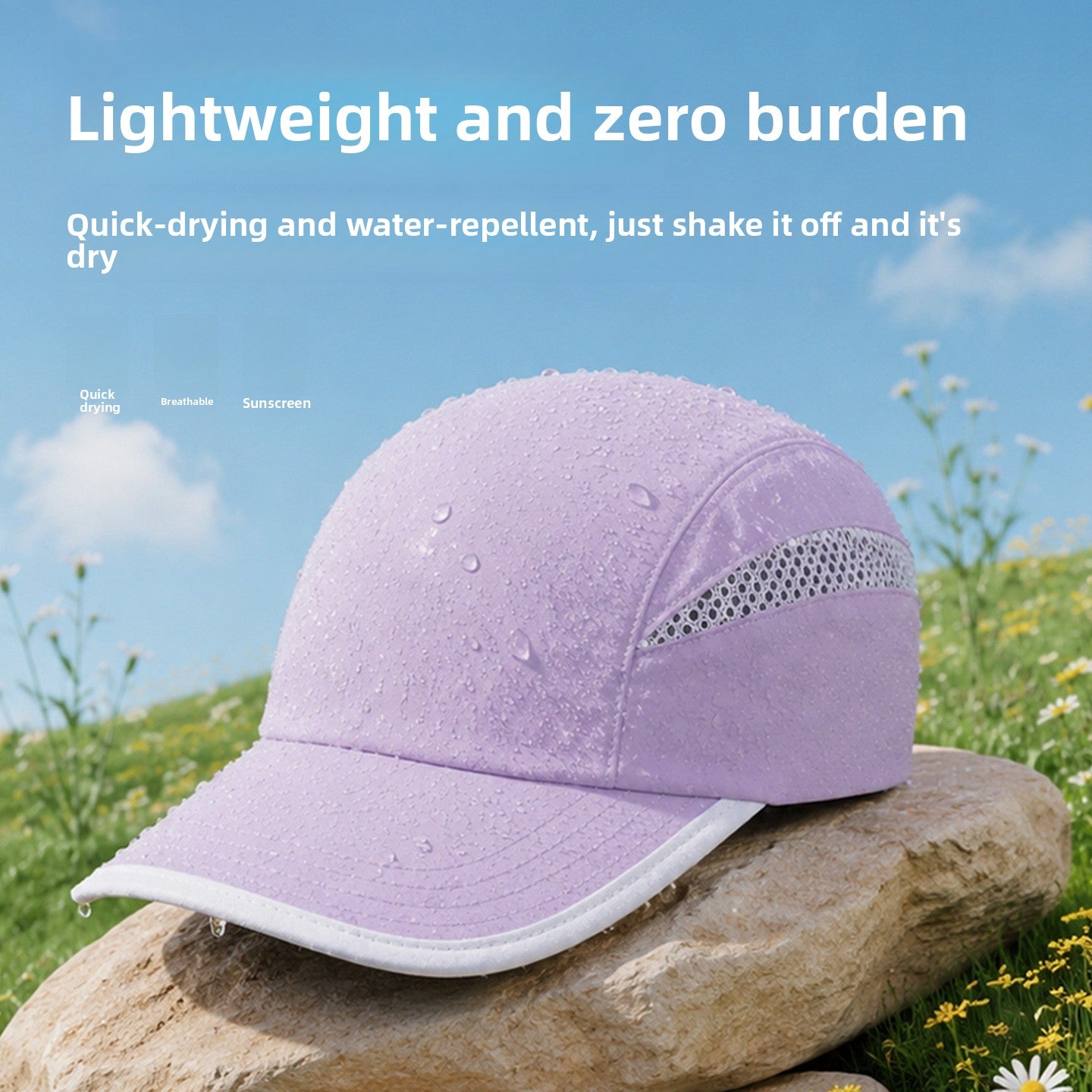 Unisex Solid Color Baseball Cap With Floppy Brim, Breathable Polyester Material In Simple Style For Adults