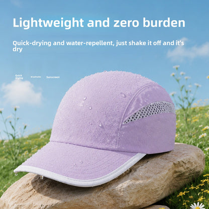 Unisex Solid Color Baseball Cap With Floppy Brim, Breathable Polyester Material In Simple Style For Adults