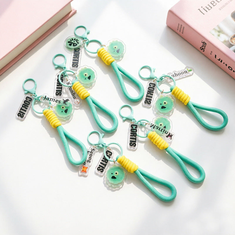 3 Pieces Set Cartoon Style Acrylic Key Chains For New Year And Birthday Celebration