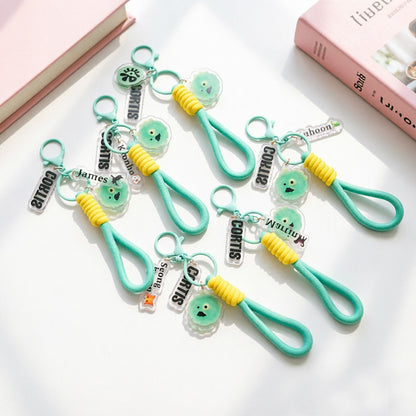 3 Pieces Set Cartoon Style Acrylic Key Chains For New Year And Birthday Celebration