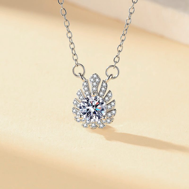 Water Droplets Necklace For Women In Electroplated Copper With Zircon Inlay And Cable Chain