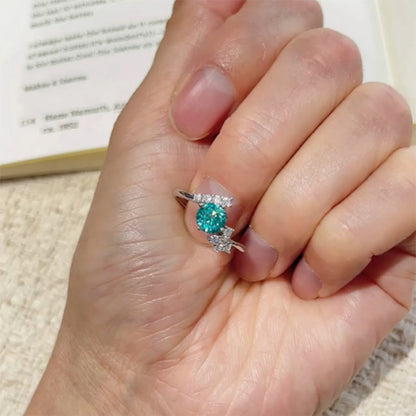 Elegant Geometric Rings For Women, Elaborate Copper Design With Platinum Electroplated Finish