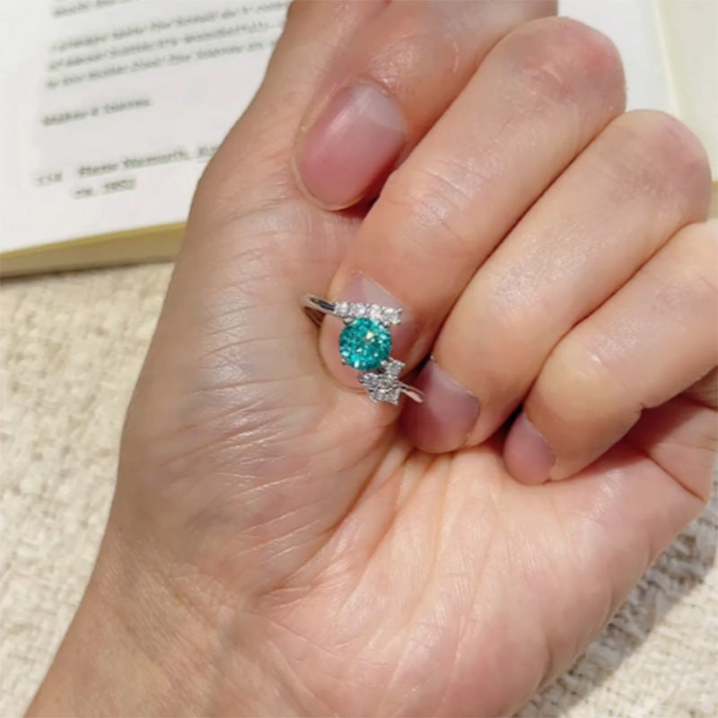 Elegant Geometric Rings For Women, Elaborate Copper Design With Platinum Electroplated Finish