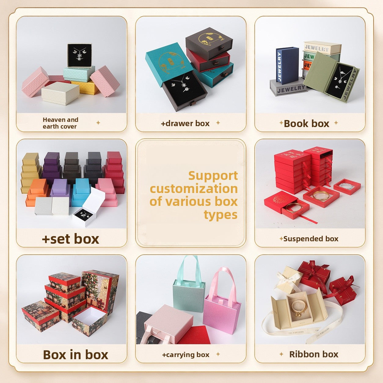 Bow Tie Jewelry Box Made Of Paper With Hot Stamping Craft, Available In Red For Elegant Jewelry Packaging