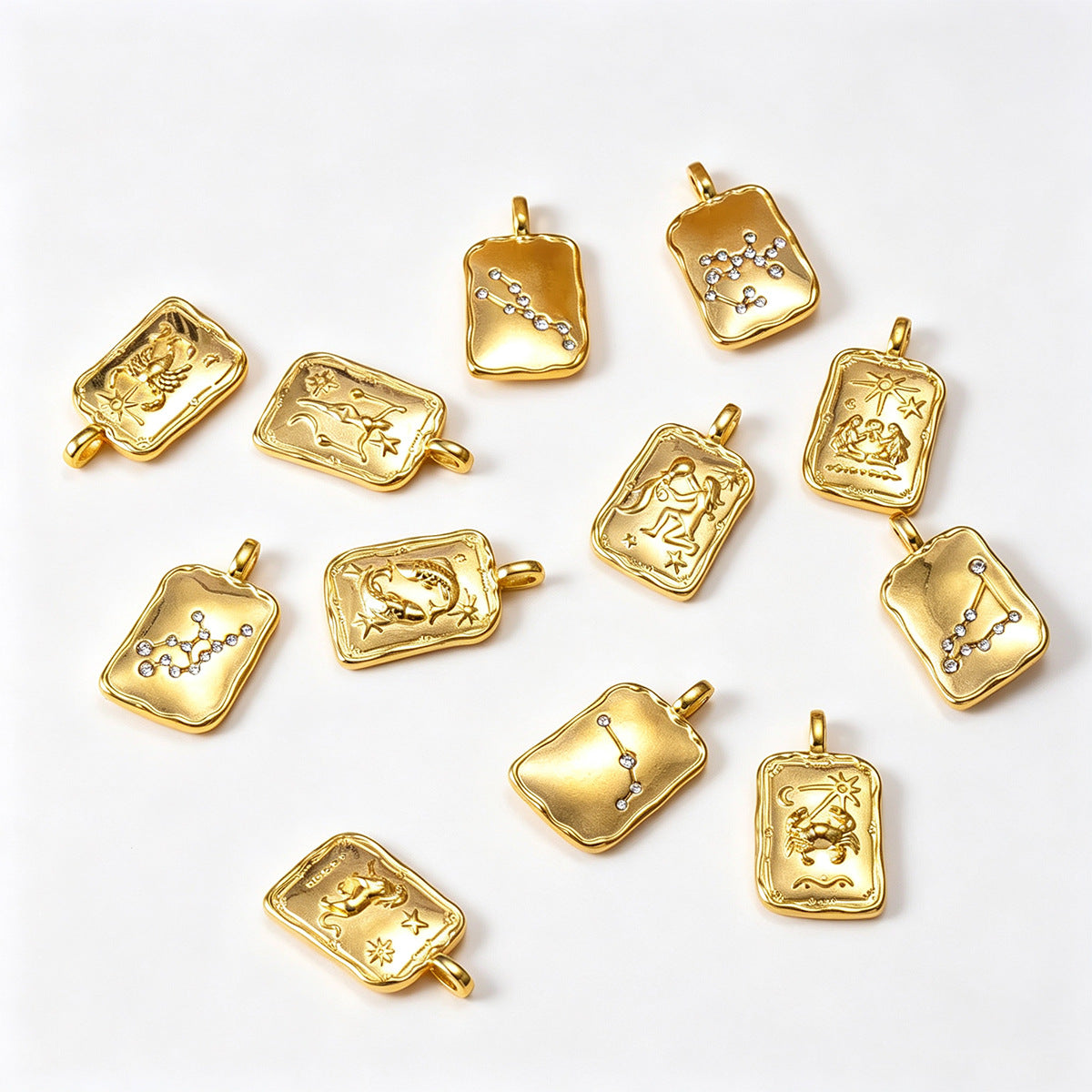 Aries Pendant In 304 Stainless Steel With 18K Real Gold Electroplated Finish