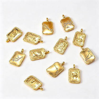 Aries Pendant In 304 Stainless Steel With 18K Real Gold Electroplated Finish