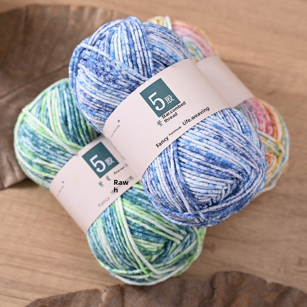 Handmade Kid's Cotton Scarf With Spot Pin, Featuring Knitting Craft